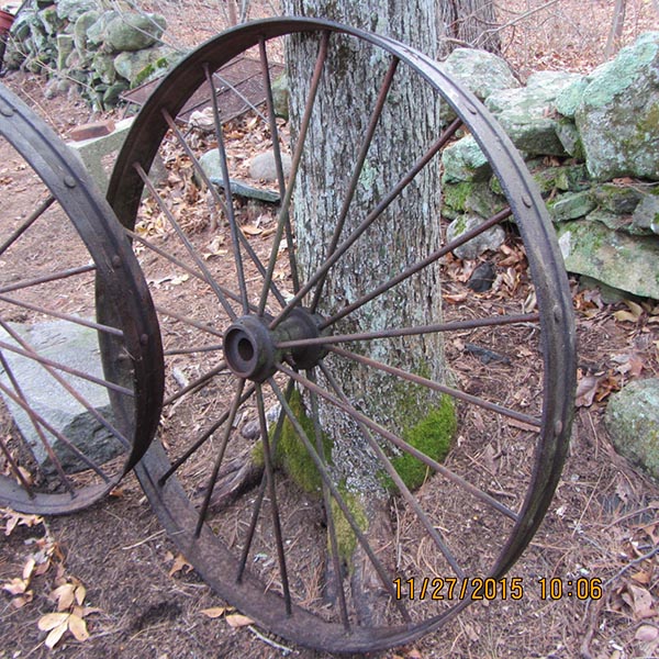 Antique Iron Wheel Set 1
